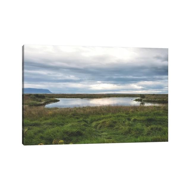 Grassy Pond by MScottPhotography - Wrapped Canvas Gallery-Wrapped Canvas Giclée Brambly Cottage Size: 30.48cm H x 45.72cm W x 1.91cm D on Productcaster.