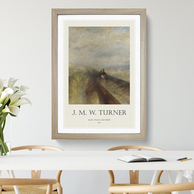 Rain, Steam and Speed by Joseph-Mallord William Turner - Picture Frame Graphic Art East Urban Home Size: 65cm H x 48cm W x 2cm D on Productcaster.