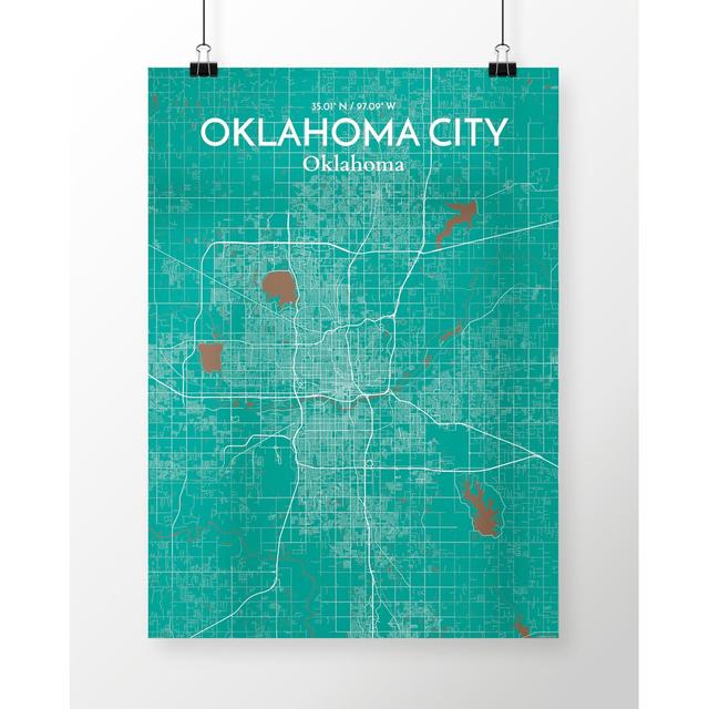 Oklahoma - Unframed Graphic Art Print on Paper East Urban Home Size: 91.4cm H x 61cm W x 0.13cm D on Productcaster.