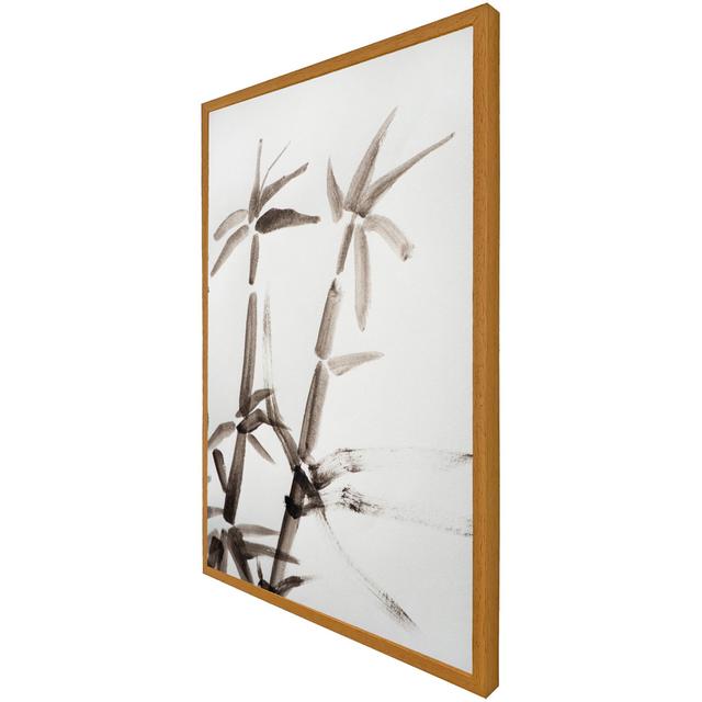 Gabbs Japanese Painting Of Bamboo - Single Picture Frame Art Prints ClassicLiving Size: 46cm H x 31cm W x 4cm D, Frame Option: Oak Framed on Productcaster.