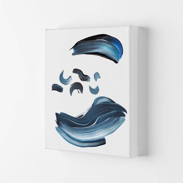 Dark Blue and Grey Paint Strokes by Pixy Paper - Graphic Art Corrigan Studio Format: Wrapped Canvas, Size: 42cm H x 29.7cm W x 4cm D on Productcaster.