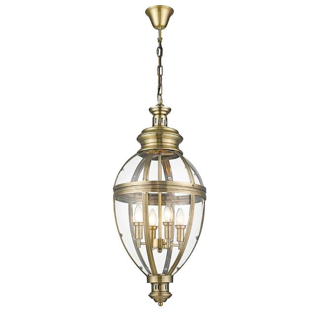 Sprowston 4 - Light Lantern Pendant Bloomsbury Market Finish: Antique Brass on Productcaster.