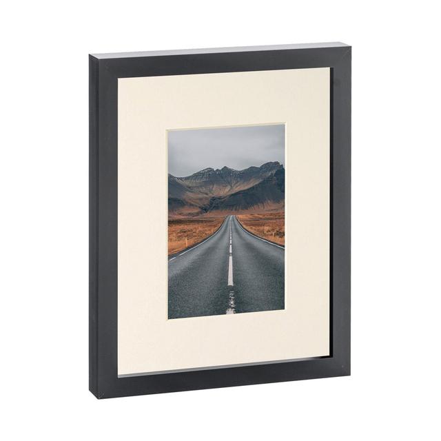 Photo Frame with 4" x 6" Mount - 5" x 7" - Black/Ivory Nicola Spring Colour: Black/Ivory, Picture Size: 22.50cm W x 27.50cm H x 2cm D on Productcaster.