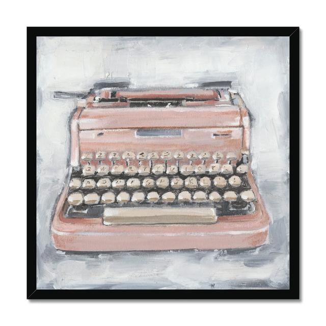 Vintage Typewriter IV by Ethan Harper - Wrapped Canvas Painting Print Marlow Home Co. Format: Black Framed Paper Print, Size: 55cm H x 55cm W x 2.3cm on Productcaster.