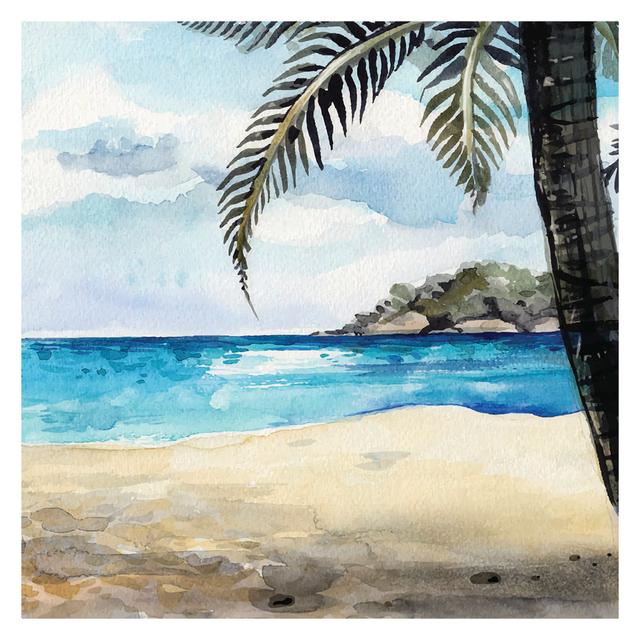 Watercolor Sea Background Highland Dunes Size: 30cm H x 30cm W on Productcaster.