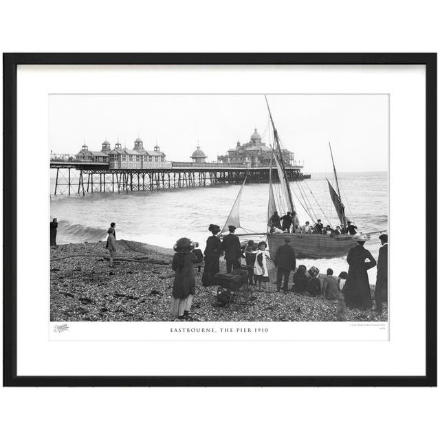 'Eastbourne, the Pier 1910' by Francis Frith - Picture Frame Photograph Print on Paper The Francis Frith Collection Size: 60cm H x 80cm W x 2.3cm D on Productcaster.