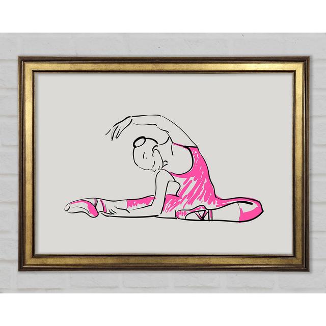 Grey Pink Ballerina 2 - Single Picture Frame Print on Canvas Mercer41 Format: Gold Framed Paper, Size: 60cm H x 84cm W x 3.4cm D on Productcaster.