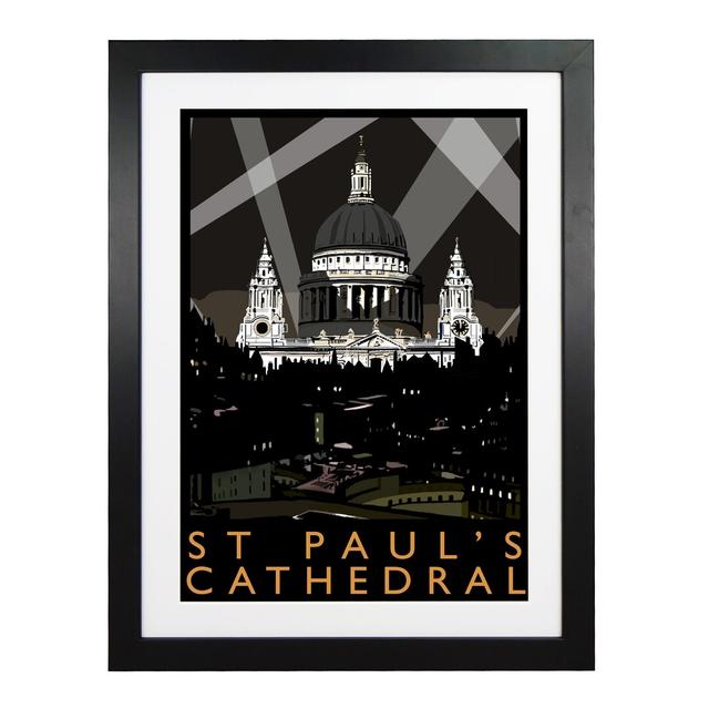 'St Pauls Cathedral 2' by Richard O'Neil - Print East Urban Home Size: 54 cm H x 44 cm W x 2.2 cm D, Format: Black Wood Frame on Productcaster.