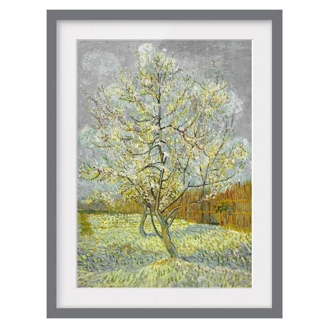 The Pink Peach Tree by Vincent Van Gogh - Picture Frame Painting Print on Paper East Urban Home Frame Options: Matt grey, Size: 70cm H x 50cm W on Productcaster.