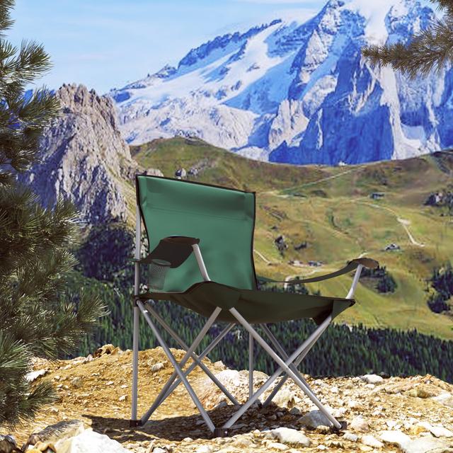 Tiawah Folding Camping Chair (Set of 2) Dakota Fields Colour (Fabric): Green on Productcaster.