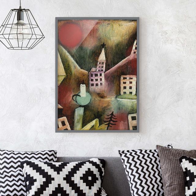 Picture With Frame - Paul Klee - Destroyed Village Ivy Bronx Frame Option: Grey Framed, Size: 40cm H x 30cm W x 2cm D on Productcaster.