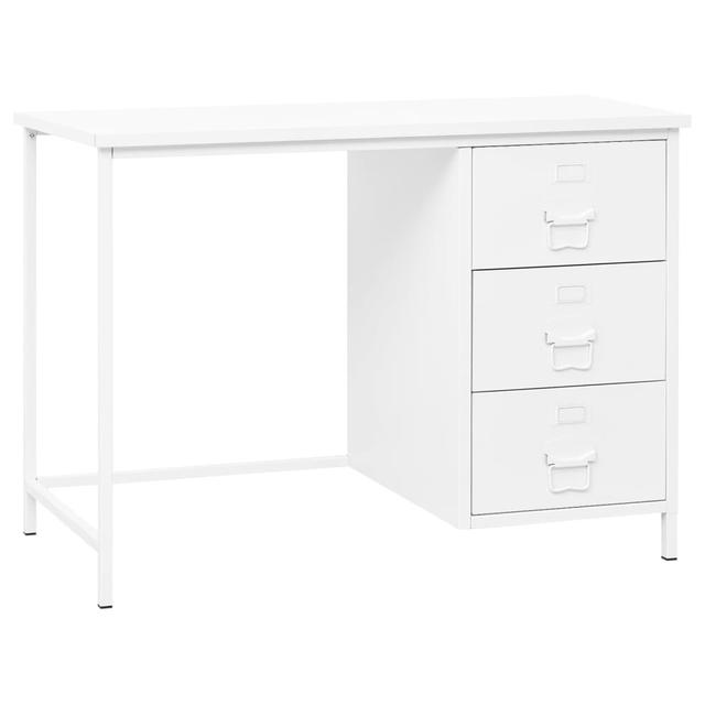 Adin Desk Williston Forge Colour: White, Orientation: Right Hand Return on Productcaster.