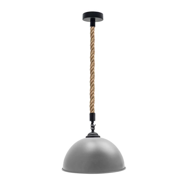 Glasco 1-Light Pendant Single Dome Pendant Breakwater Bay Bulb Included: No, Base Finish: Grey on Productcaster.