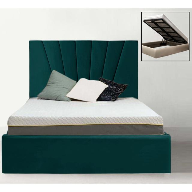 Annelee Upholstered Storage Bed Canora Grey Size: Double (4'6), Colour: Mallard on Productcaster.