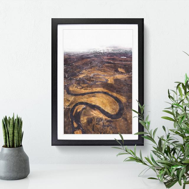 View of Reykholt in Iceland - Picture Frame Graphic Art East Urban Home Frame Option: Black, Size: 65cm H x 48cm W x 2cm D on Productcaster.