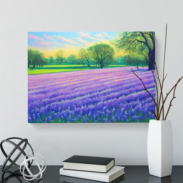 XXX-H1022-WF-10109X Welcoming Bluebell Field - Wrapped Canvas Print ClassicLiving Size: 35cm H x 50cm W x 3cm D on Productcaster.