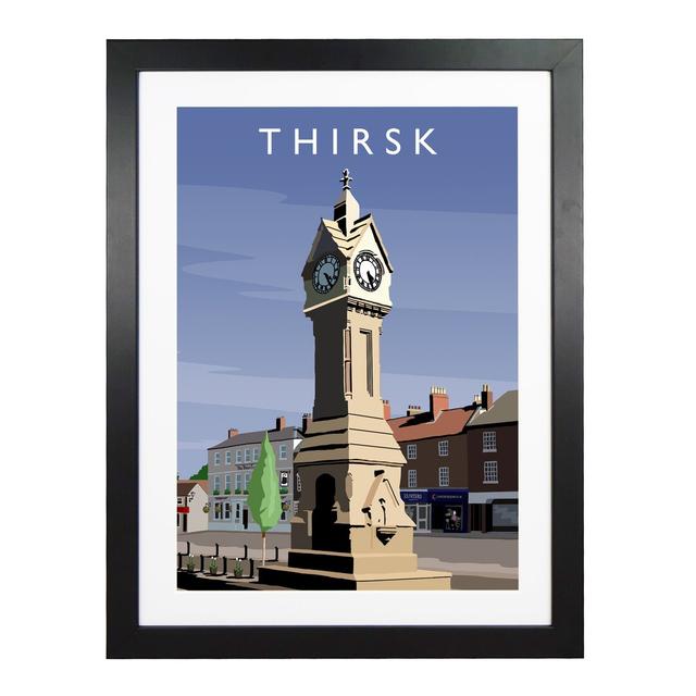 'Thirsk 2 Portrait' - Graphic Art Print on Paper 17 Stories Frame Option: Black Framed, Size: 50cm H x 40cm W x 3cm D on Productcaster.