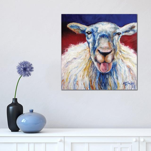 Oh Baa Ma by Marcia Baldwin - Wrapped Canvas Print August Grove Size: 45.72cm H x 45.72cm W x 1.905cm D on Productcaster.