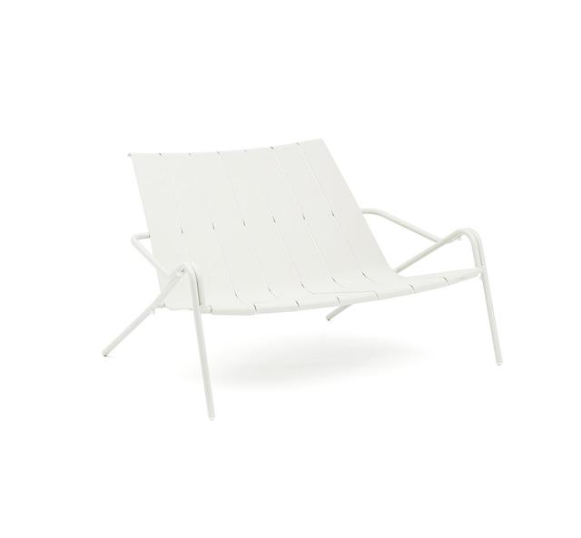 SWANN Love seat, stackable Highland Dunes Colour: White on Productcaster.