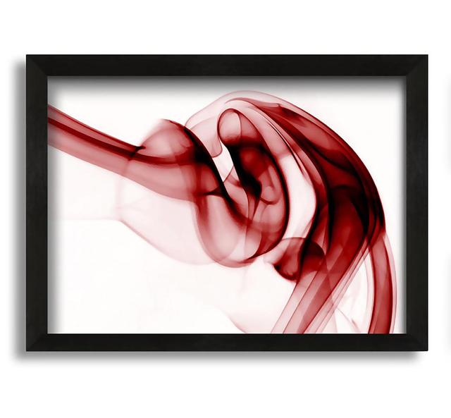 Red Twisted Silk - Picture Frame Graphic Art on Canvas Ivy Bronx Size: 60cm H x 84cm W x 10cm D on Productcaster.