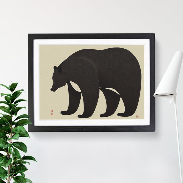 Japanese Bear - Picture Frame Graphic Art Alpen Home Frame Colour: Black Framed, Size: 46cm H x 64cm W x 2cm D on Productcaster.