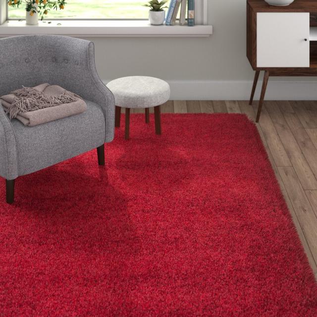 Schaeffer Hooked Red Rug Hykkon Rug Size: Rectangle 121cm x 182cm on Productcaster.