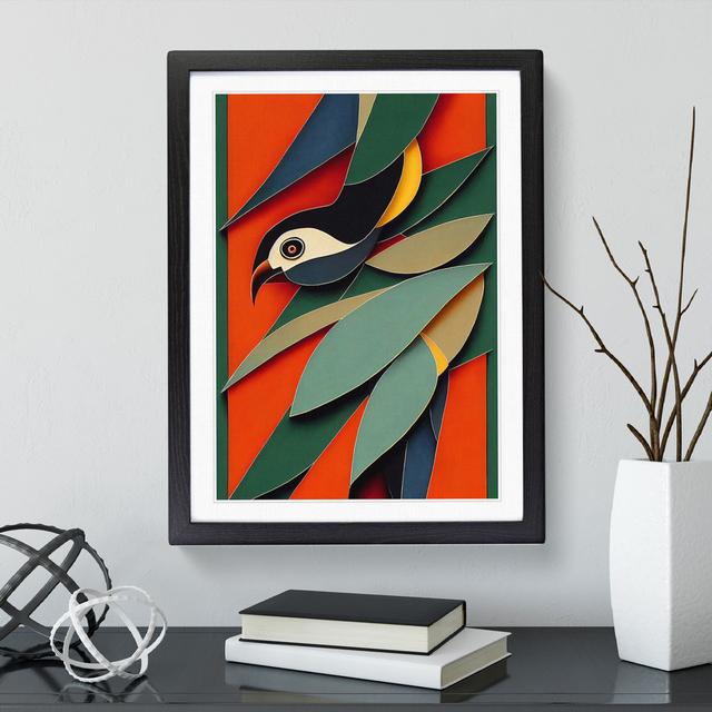 Bird In Abstract No 4 - Single Picture Frame Print Metro Lane Size: 46cm H x 34cm W x 2cm D, Frame Colour: Black on Productcaster.