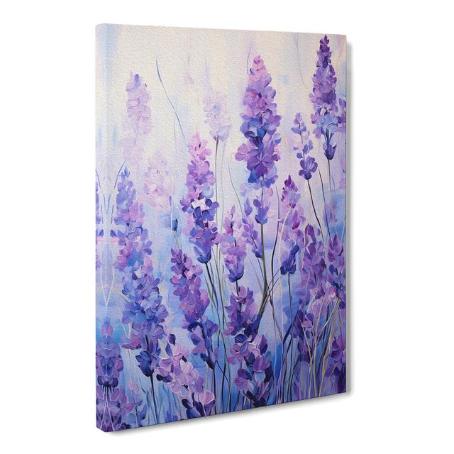 Lavender Flower Abstract Art - Print Lily Manor Size: 50cm H x 35cm W x 3cm D on Productcaster.