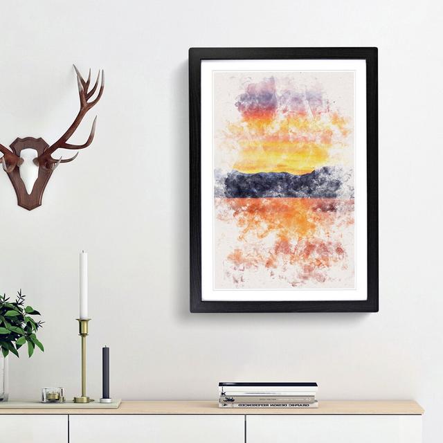 Sunshine over the Mountains - Picture Frame Graphic Art East Urban Home Frame Option: Black Framed, Size: 87cm H x 62cm W x 2cm D on Productcaster.