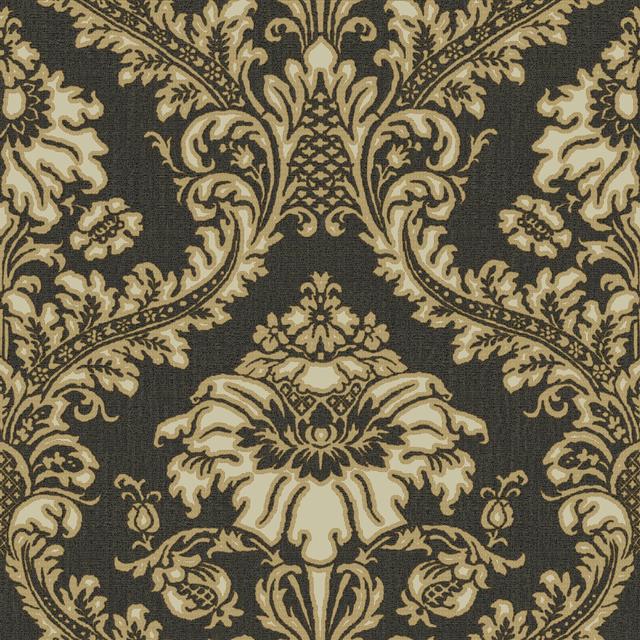 Lecia 10m x 53cm 3D Embossed Metallic Finish Wallpaper Roll Mercer41 Colour: Black/Gold on Productcaster.