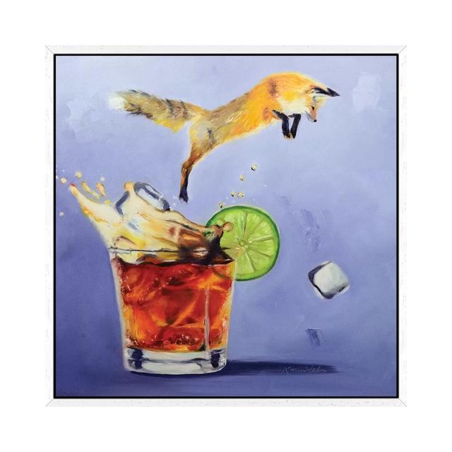 Fox On The Rocks - Print Maturi Format: White Framed, Size: 66.04cm H x 66.04cm W x 3.81cm D on Productcaster.