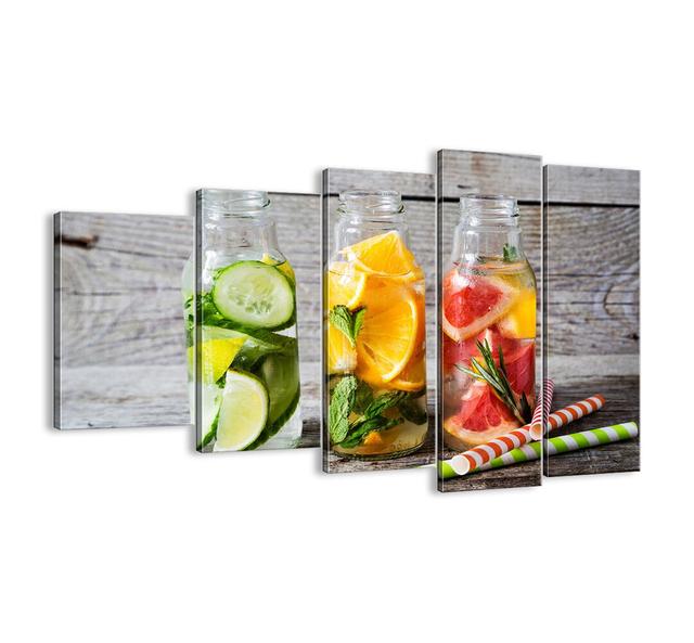 Healthy by Nature - 5 Piece Unframed Photograph Print Set on Canvas Brayden Studio Size: 100cm H x 150cm W x 1.8cm D on Productcaster.