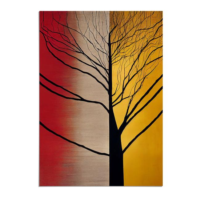 Abstract Tree Painting No.3 - Print Alpen Home Matte Colour: No Matte, Format: Paper, Size: 59.4cm H x 42cm W on Productcaster.