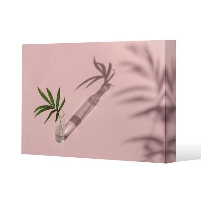 Botanical Leaf On Pink by Andrew Lee - Wrapped Canvas Print Andrew Lee Size: 31cm H x 41cm W x 4cm D on Productcaster.