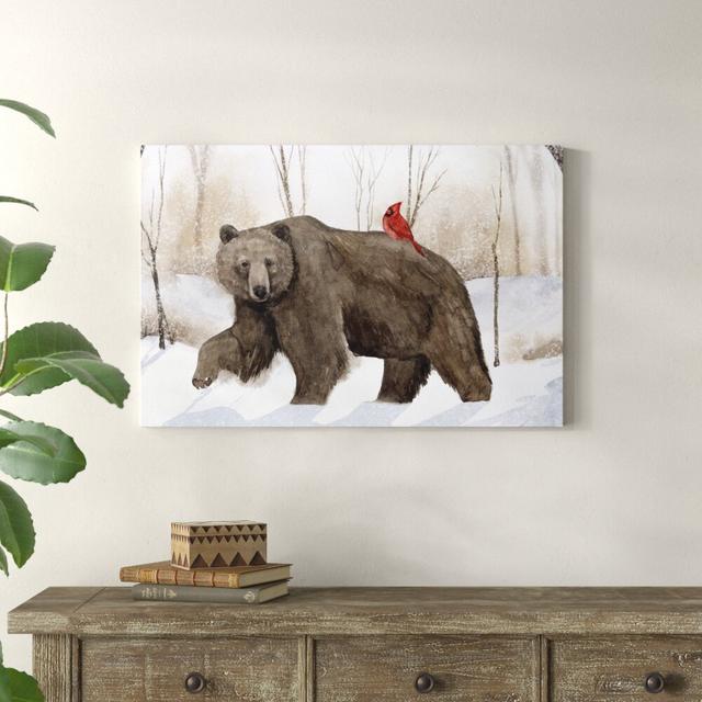 Snowland Collection D by Grace Popp - Wrapped Canvas Painting Blue Elephant Size: 61cm H x 91cm W on Productcaster.