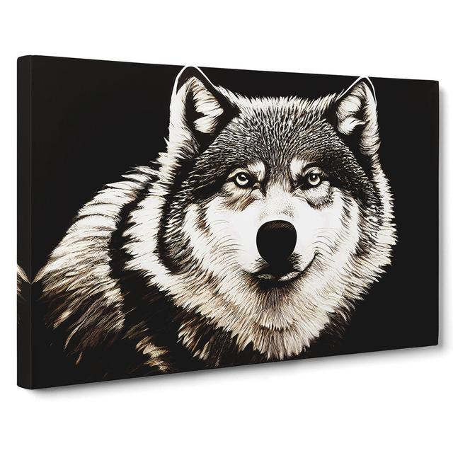 Face of the Wolf Vol.1 - Wrapped Canvas Graphic Art Alpen Home Size: 40cm H x 60cm W x 3cm D on Productcaster.