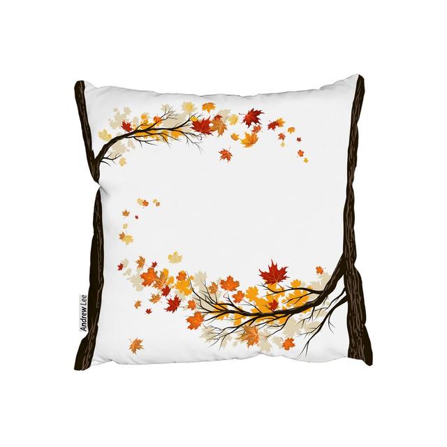 Autumn Trees Cushion with Filling Andrew Lee Size: 45cm H x 45cm W x 20cm D on Productcaster.