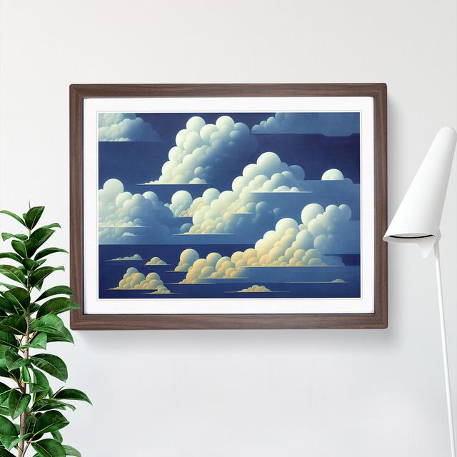 Desirable Clouds - Picture Frame Graphic Art Marlow Home Co. Size: 25cm H x 34cm W, Frame Colour: Walnut on Productcaster.