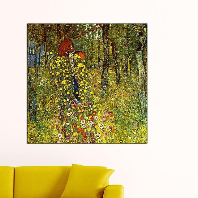 'Garden with Crucifix' by Gustav Klimt Painting Print East Urban Home Size: 100cm H x 100cm W x 1.8cm D on Productcaster.