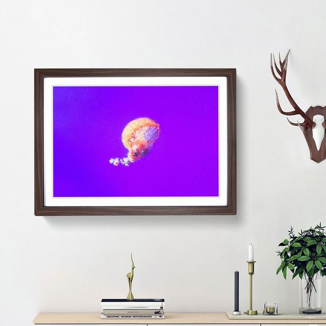 Jellyfish - Picture Frame Graphic Art Print East Urban Home Frame Option: Walnut Framed, Size: 48cm H x 65cm W x 2cm D on Productcaster.