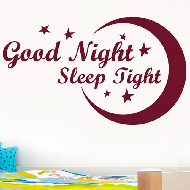 Good Night Sleep Tight Wall Sticker Happy Larry Colour: Burgundy, Size: Large on Productcaster.