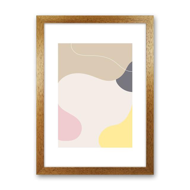 Mila Pink Abstract N24 by Pixy Paper - Print Corrigan Studio Size: 29.7cm H x 21cm W x 3cm D, Format: Oak Framed on Productcaster.