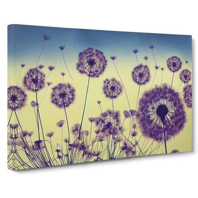 Enticing Dandelion Flowers - Wrapped Canvas Graphic Art Marlow Home Co. Size: 50cm H x 76cm W x 3cm D on Productcaster.