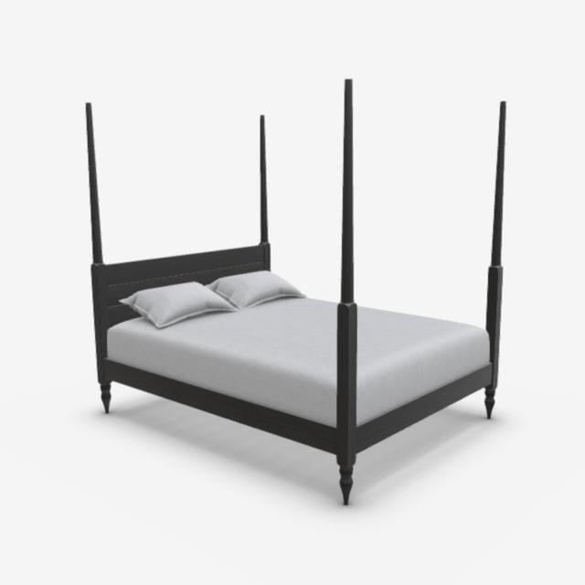 Thorndale Four Poster Bed Three Posts Mattress Size: Super King (6'), Colour: Black on Productcaster.