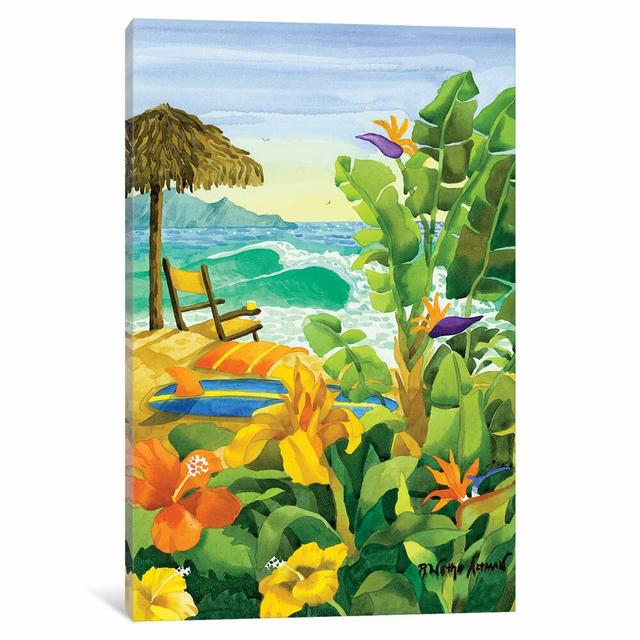 Tropical Holiday by Robin Wethe Altman - Wrapped Canvas Giclee Art Print East Urban Home Size: 66.04cm H x 45.72cm W x 1.91cm D on Productcaster.