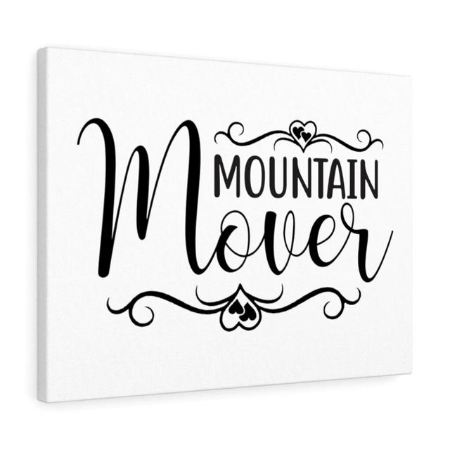 Mountain Mover - Wrapped Canvas Typography Blue Elephant Size: 28cm H x 36cm W on Productcaster.