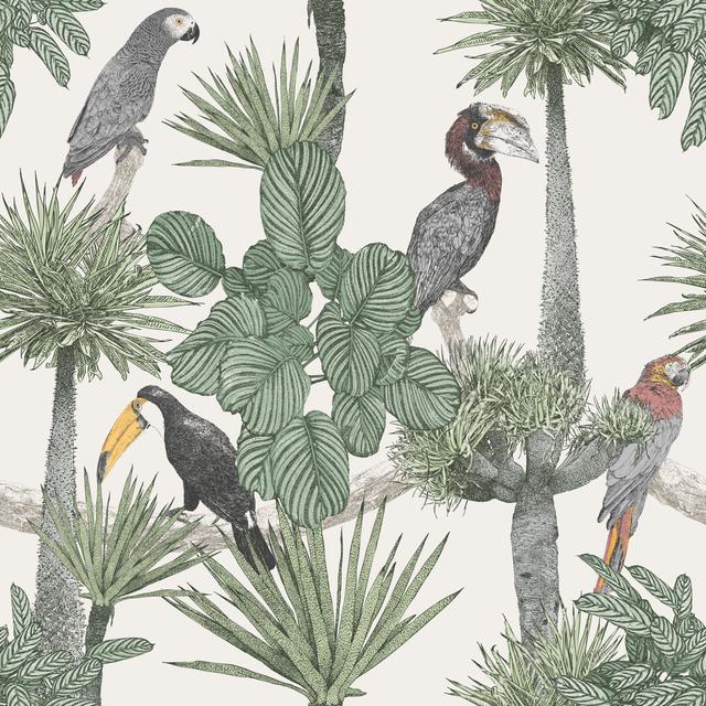 Tropical Birds by MattGrove - No Frame Art Prints on Canvas 17 Stories Size: 122cm H x 122cm W on Productcaster.