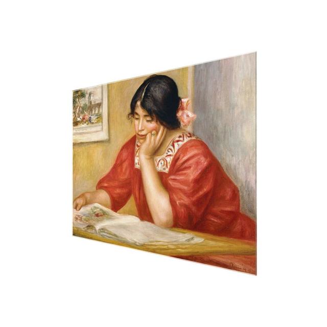 Leontine Reading by Pierre-Auguste Renoir - Painting Print on Glass East Urban Home Size: 75 cm H x 100 cm W on Productcaster.