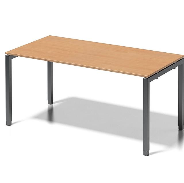 Wangenschreibtisch Cito Bisley Farbe: Hellbraun/Grau, Größe: 85 cm H x 160 cm B x 80 cm T on Productcaster.