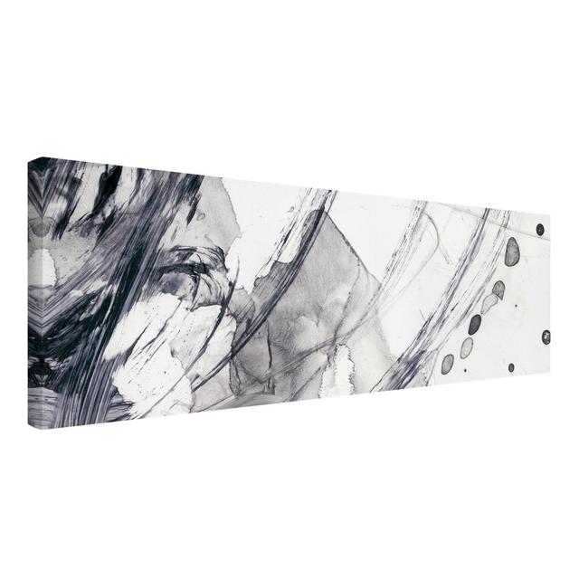 Sonar Black and White I - Wrapped Canvas Graphic Art Ivy Bronx Format: 260g/m² Canvas, Size: 60cm H x 180cm W on Productcaster.